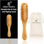 Cera Touch Mini Bamboo Hair Brush – Portable Detangling & Scalp Massage bamboo hair brush