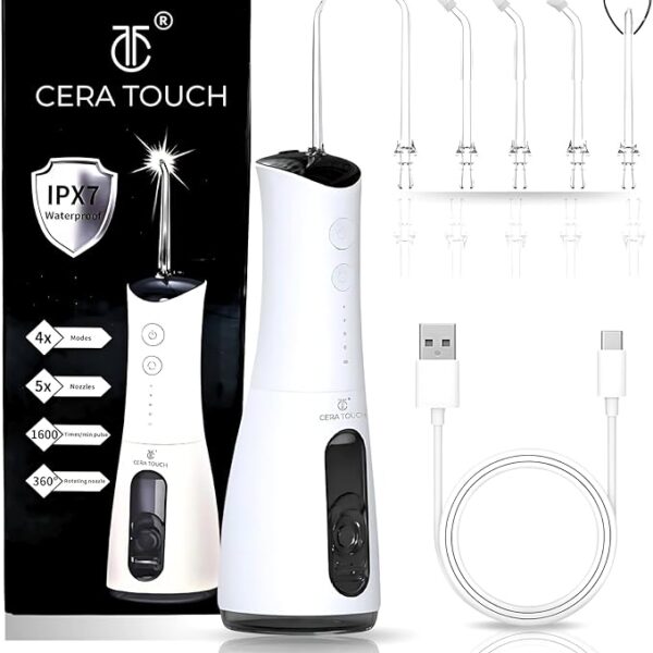 Cera Touch Water Flosser Portable Rechargeable Water Flosser for Teeth