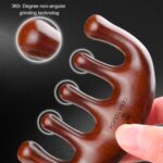 Cera Touch Sandalwood Hair Comb, Handmade 100% Natural Wooden Scalp Massager - Image 2
