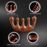 Cera Touch Sandalwood Hair Comb, Handmade 100% Natural Wooden Scalp Massager - Image 3