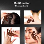 Cera Touch Sandalwood Hair Comb, Handmade 100% Natural Wooden Scalp Massager - Image 4