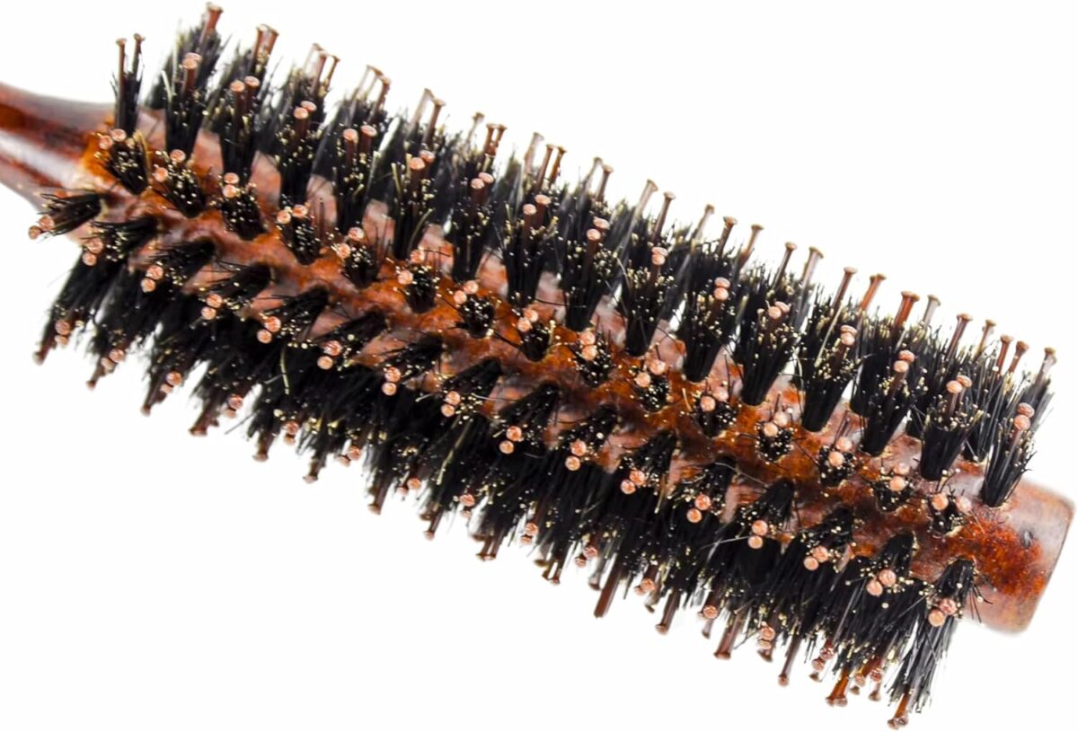 Cera Touch Hair Curler and Styling Wooden Brush – Heat-Resistant Round Brush for Blow Drying, Curling & Smoothing, Perfect Hair Curler Tool. - Image 3